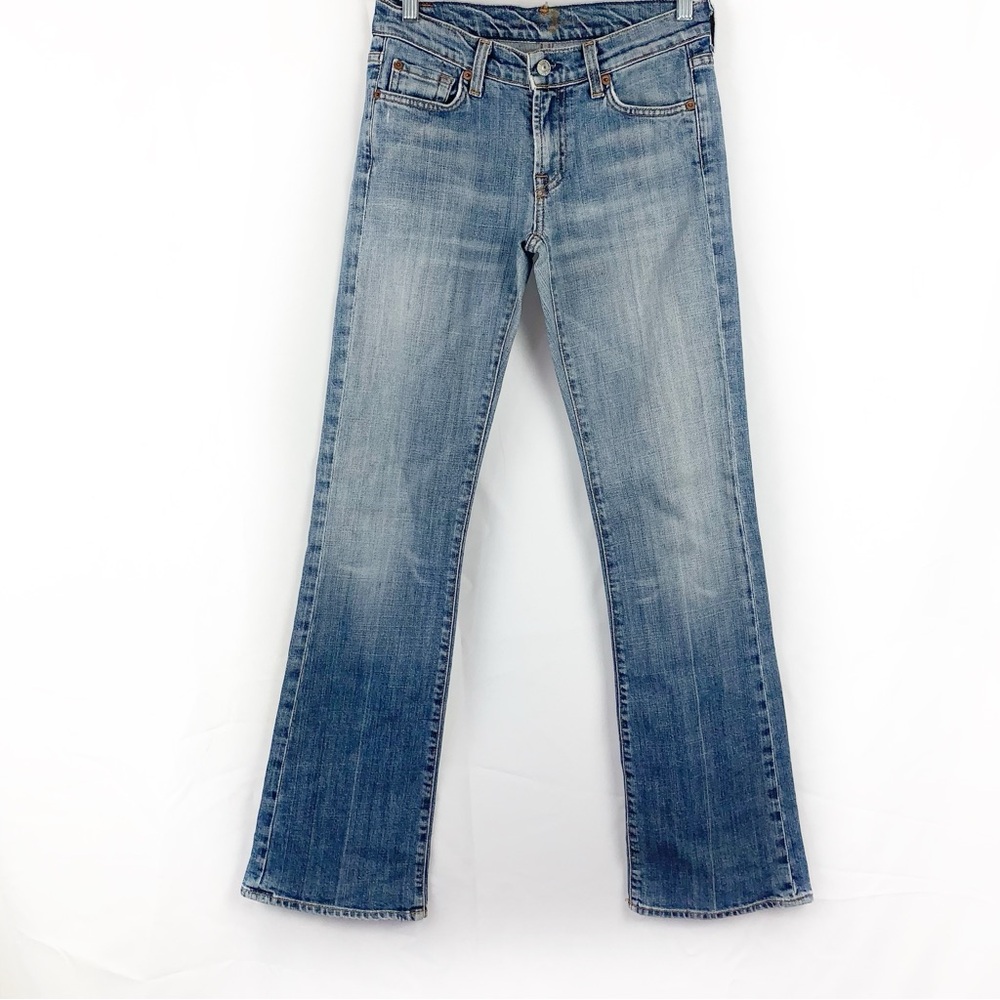 Y2K 7 For All Mankind Bootcut flattering Jeans Medium Wash low rise